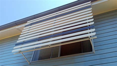 Fixed Colorbond Louvred Awnings .